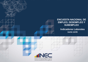 Junio 2016 - Instituto Nacional de Estadística y Censos
