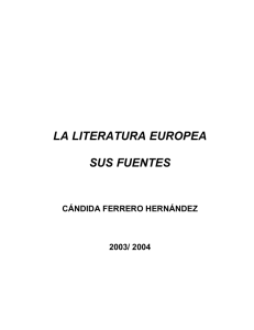 la literatura europea sus fuentes