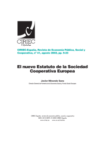 El nuevo Estatuto de la Sociedad Cooperativa Europea