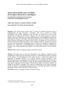 Aporte psicoanalítico para el análisis de los lugares discursivos e