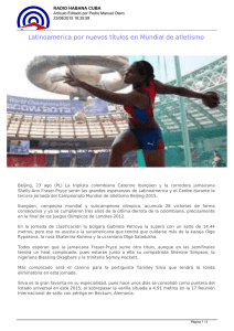 Latinoamerica por nuevos títulos en Mundial de atletismo