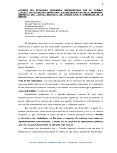 aportes del notariado argentino, representado por el consejo federal