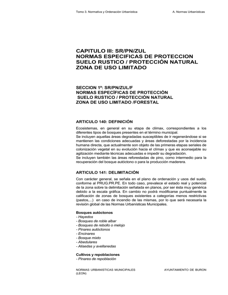 sr/pn/zul normas especificas de proteccion suelo rustico / protección sr/pn/zul normas especificas de proteccion suelo rustico / protección