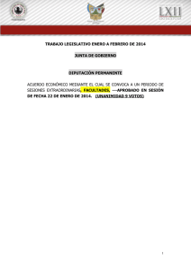 trabajo legislativo enero a febrero de 2014 junta de gobierno