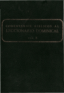 COMENTARIOS BÍBLICOS al Leccionario Dominical