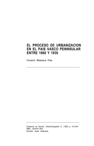 El proceso de urbanización en el País Vasco peninsular entre 1860