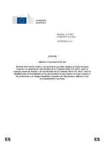 COMISIÓN EUROPEA Bruselas, 15.4.2015 COM(2015) 152