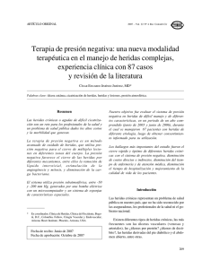 Terapia de presión negativa: una nueva modalidad terapéutica en