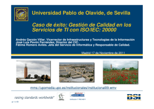 Universidad Pablo de Olavide, de Sevilla Caso de éxito: Gestión de