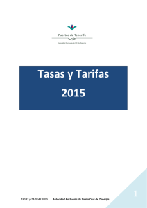 Tasas y Tarifas 2015 - Autoridad Portuaria de Santa Cruz de Tenerife