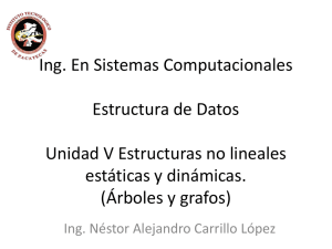 Ing. En Sistemas Computacionales Estructura de Datos Unidad V