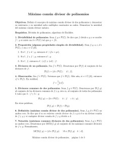 Máximo común divisor de polinomios