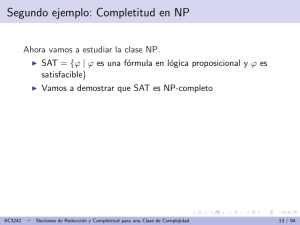 Segundo ejemplo: Completitud en NP