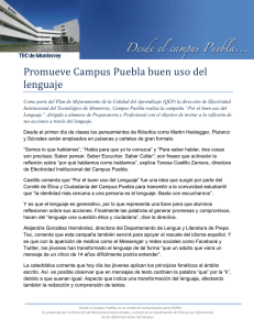 Promueve Campus Puebla buen uso del lenguaje
