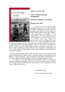 Título: Las otras islas Autor: Esteban Edgardo (compilador) Editorial