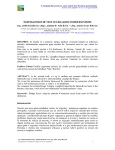 2006 Comparación de métodos de cálculo de erosión de puentes