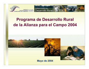 Programa de Desarrollo Rural de la Alianza para el Campo 2004