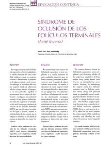 Síndrome de oclusión de los folículos terminales (Acné inversa)