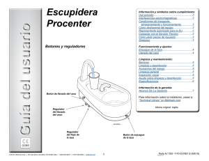003-1110-03_Guía del usuario, Escupidera Procenter