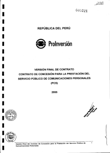 Contrato de Concesión - Agencia de promoción de la inversión