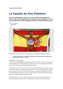 La hazaña de Ana Peleteiro - Federación Galega de Atletismo