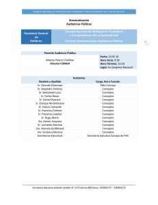 Sistematización Audiencias Públicas Secretaría General de