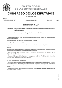 universalización del derecho a la asistencia sanitaria pública