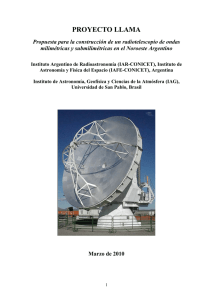 proyecto llama - Instituto Argentino de Radioastronomía