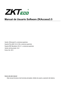 Manual de Usuario Software ZKAccess3.5