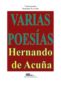 Varias poesías Hernando de Acuña