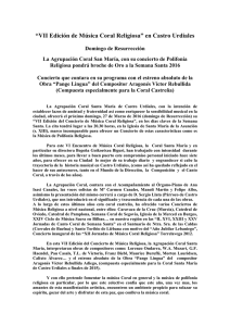 “VII Edición de Música Coral Religiosa” en Castro Urdiales