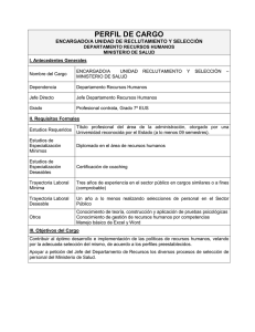 perfil de cargo - Ministerio de Salud