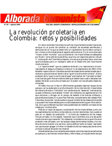 La revolución proletaria en Colombia: retos y