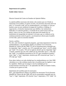 Importancia de la política Emilio Salim Cabrera Director General del