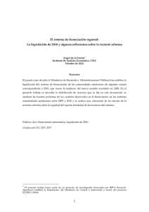 1 El sistema de financiación regional: La liquidación de 2010