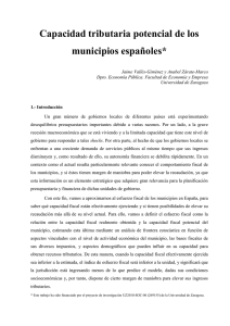 Capacidad tributaria potencial de los municipios españoles