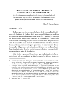 LA SALA CONSTITUCIONAL vs. LA GARANTÍA CONSTITUCIONAL