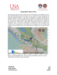 Sismicidad Mayo 2016. - Observatorio Vulcanológico y Sismológico