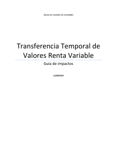 Transferencia Temporal de Valores Renta Variable