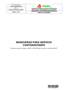 MANGUERAS PARA SERVICIO CONTRAINCENDIO