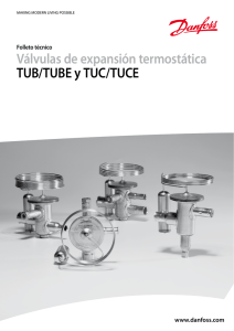 Válvulas de expansión termostática TUB/TUBE y TUC/TUCE