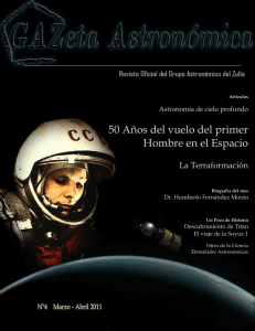 50 Años del vuelo del primer Hombre en el Espacio