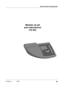 Medidor de pH para laboratorios CG 843