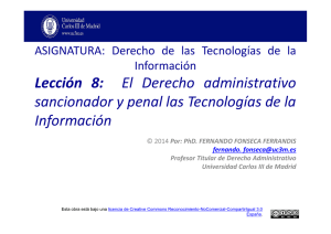 Lección 8: El Derecho administrativo sancionador y penal las