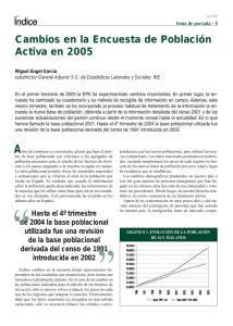Cambios en la Encuesta de Población Activa en 2005