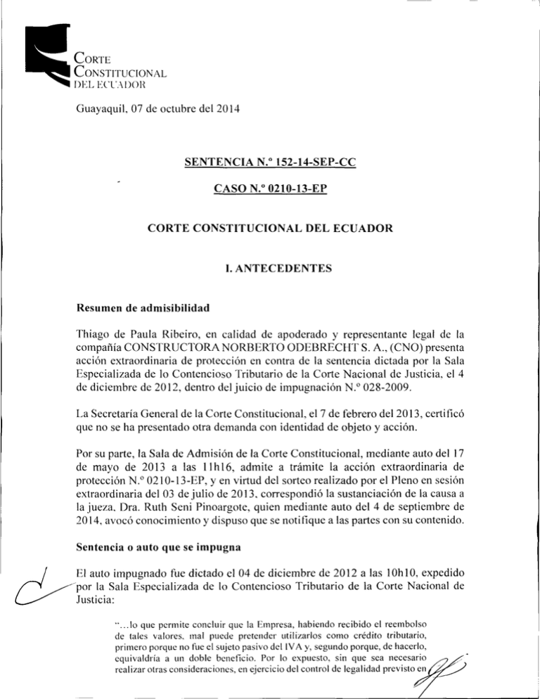 Descargar Sentencia Corte Constitucional Del Ecuador 3547