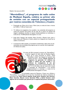 “MorninGlory”, el programa de radio online de Mediaset España