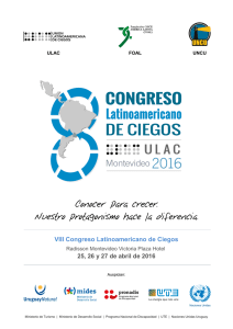 programa del VIII Congreso Latinoamericano de Ciegos en español