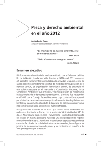 Pesca y derecho ambiental en el año 2012