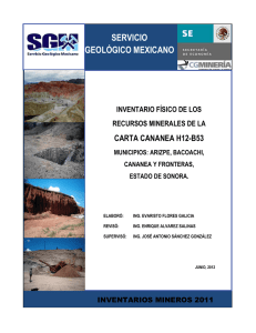 servicio geológico mexicano inventario físico de los recursos
